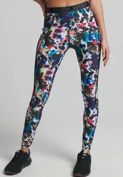 Superdry TRAIN BRANDED ELASTIC - Leggings - Trousers - Multi-coloured