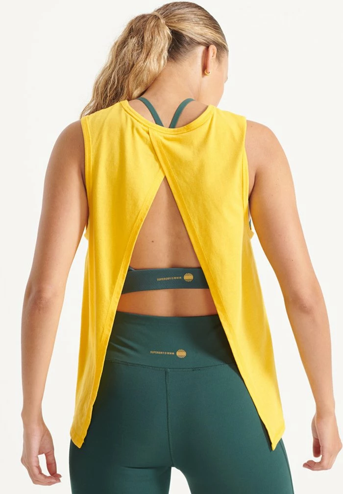 Superdry FLEX LOOSE OPEN BACK TANK - Top - Autumn Ochre 2 Superdry FLEX LOOSE OPEN BACK TANK - Top - Autumn Ochre - Image 2