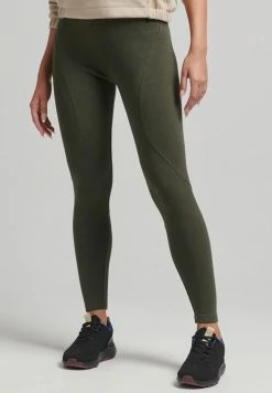 Superdry Leggings - Trousers - Dark Moss