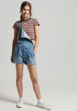 Superdry VINTAGE - Dungarees - Mid Indigo Used