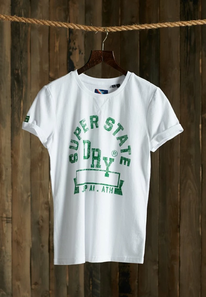 Superdry Print T-shirt - Optic 2 Superdry Print T-shirt - Optic - Image 2