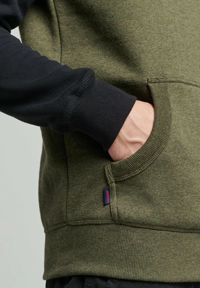 Superdry VINTAGE - Hoodie - Olive Marl Black 3 Superdry VINTAGE - Hoodie - Olive Marl Black - Image 3
