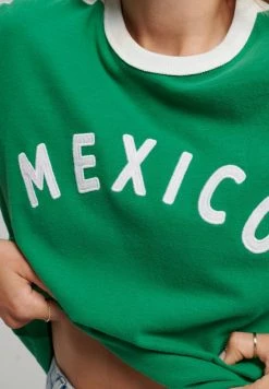 Superdry RINGSPUN FOOTBALL MEXICO - Print T-shirt - Oregon Green -Superdry Shop 59cd8704c00f4e98b2325b3a2008c8cd