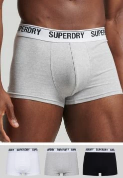 Superdry 3 PACK - Boxer Shorts - Black Grey Optic