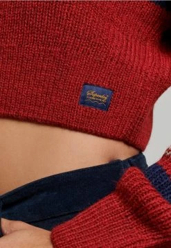 Superdry CROPPED CLASSIC CREW - Jumper - Burnt Orange Stripe -Superdry Shop 5a4bb0a7398644a48dcf4fd389a58c72