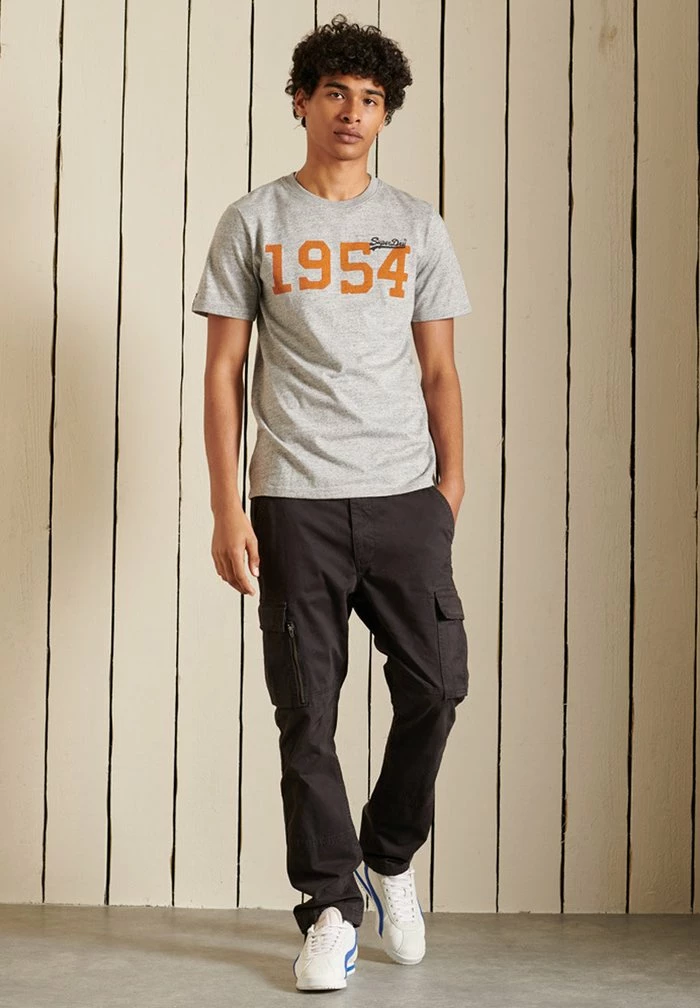 Superdry VINTAGE LOGO AMERICAN CLASSIC - Print T-shirt - Athletic Grey Marl 1 Superdry VINTAGE LOGO AMERICAN CLASSIC - Print T-shirt - Athletic Grey Marl