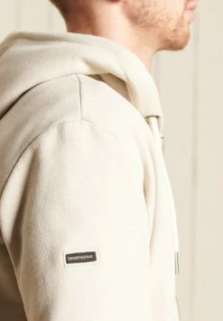 Superdry VINTAGE LOGO TONAL - Zip-up Sweatshirt - Light Stone -Superdry Shop 5a77c07f4a4d4e8eb3008a53696eab6b