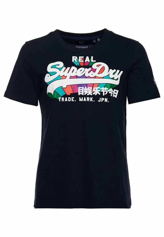 Superdry VINTAGE RAINBOW - Print T-shirt - Eclipse Navy 4 Superdry VINTAGE RAINBOW - Print T-shirt - Eclipse Navy - Image 4