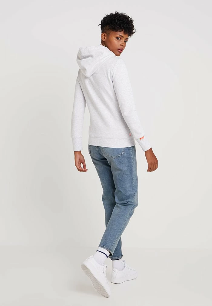 Superdry LABEL ZIPHOOD - Zip-up Sweatshirt - Ice Marl 3 Superdry LABEL ZIPHOOD - Zip-up Sweatshirt - Ice Marl - Image 3