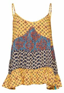 Superdry VINTAGE TIERED - Top - Golden Block Print -Superdry Shop 5b6c46d87fd74e34b467d349416a574a