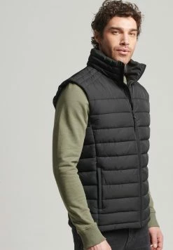 Superdry STUDIOS FUJI GILET - Waistcoat - Black