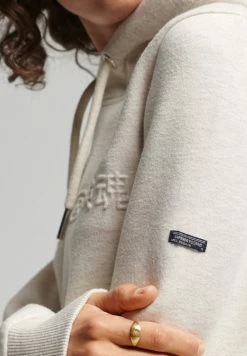Superdry VINTAGE CORPORATE LOGO - Hoodie - Oatmeal Marl -Superdry Shop 5bc78821021b4a5cb8344e0fabdc5299
