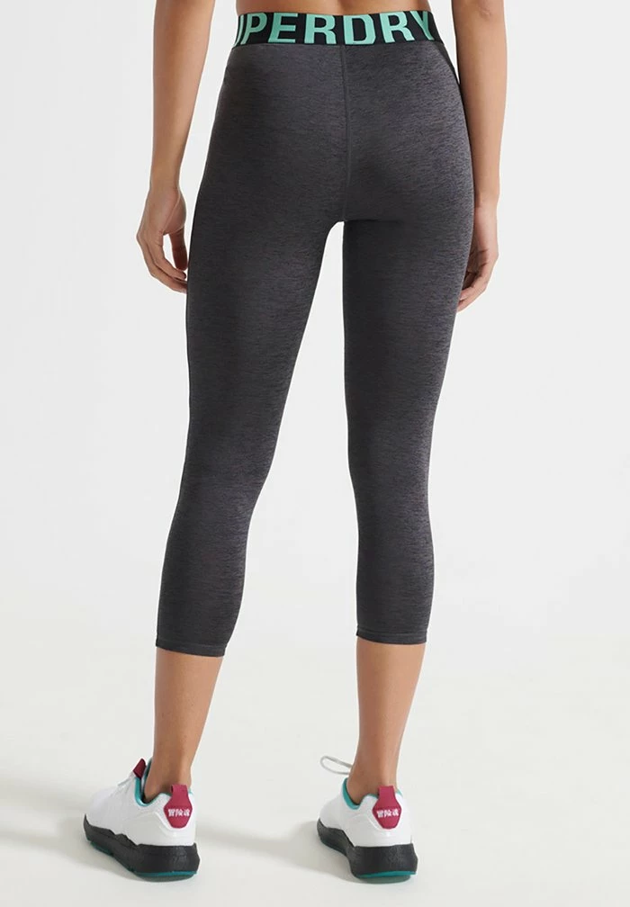 Superdry Leggings - Trousers - Charcoal Marl Hot Mint 2 Superdry Leggings - Trousers - Charcoal Marl Hot Mint - Image 2