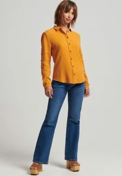 Superdry PENNY - Button-down Blouse - All Net Yellow -Superdry Shop 5c0346b28d1348b682bea7bc209d9ff9