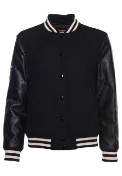 Superdry COLLEGE VARSITY - Bomber Jacket - Jet Black -Superdry Shop 5c2c5348d29d42b5b4e4aa808dc75217