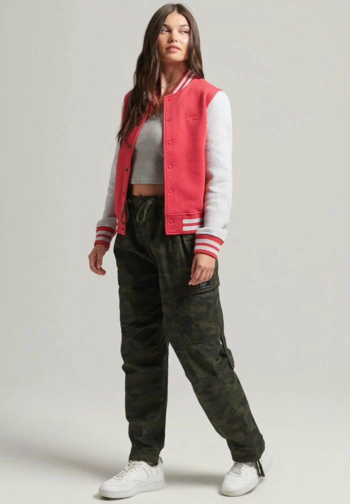 Superdry ESSENTIAL - Bomber Jacket - Glacier Grey Marl 1 Superdry ESSENTIAL - Bomber Jacket - Glacier Grey Marl