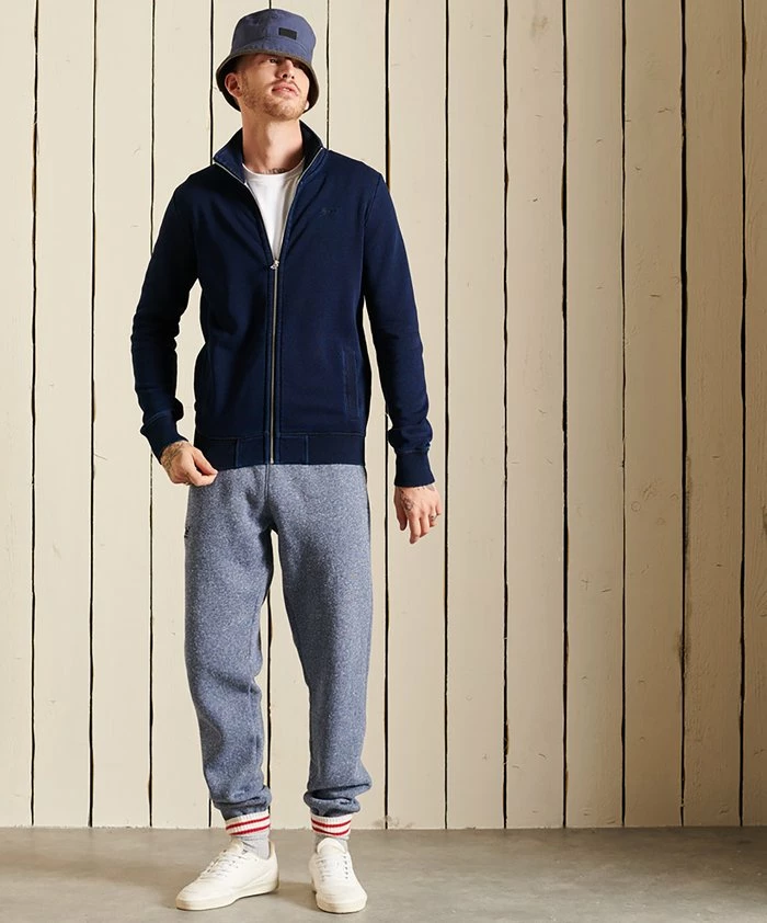 Superdry VINTAGE TRACK - Zip-up Sweatshirt - Dark Indigo 1 Superdry VINTAGE TRACK - Zip-up Sweatshirt - Dark Indigo