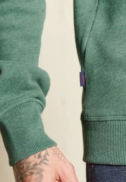 Superdry VINTAGE LOGO CREW - Sweatshirt - Heritage Pine Green Marl -Superdry Shop 5cecf22af412497b85a923f15e4cb4c0