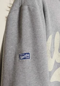 Superdry COLLEGIATE CREW - Sweatshirt - Dark Marl -Superdry Shop 5d2bd0a9b8194ad9aa89666a9f9dbeec