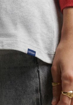 Superdry VINTAGE HALF SLEEVE BASEBALL - Long Sleeved Top - Hike Red Mrl Glacier Grey Mrl -Superdry Shop 5d3d6a6527fe4e75ba860d09233b17d9