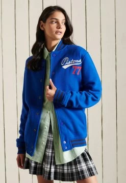 Superdry COLLEGE - Bomber Jacket - Mazarine Blue