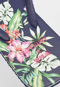 Superdry VINTAGE - T-bar Sandals - Navy Hawaiian -Superdry Shop 5d820ffdc179405ea34fc5f647cdfe52