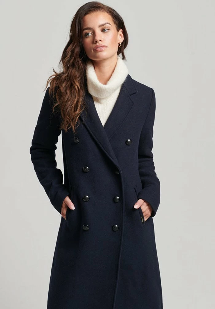 Superdry LONG MILITARY - Classic Coat - Eclipse Navy 6 Superdry LONG MILITARY - Classic Coat - Eclipse Navy - Image 6