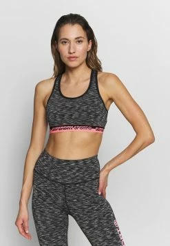 Superdry TRAINING ESSENTIAL BRA - Medium Support Sports Bra - Stormy Grey