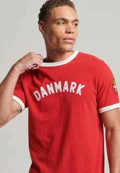 Superdry RINGSPUN FOOTBALL DENMARK - Print T-shirt - Varsity Red -Superdry Shop 5dede7ece1fa4638bd17a97aafa59161
