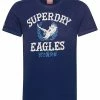 Superdry VINTAGE REWORK - Print T-shirt - Dark Navy New Royal