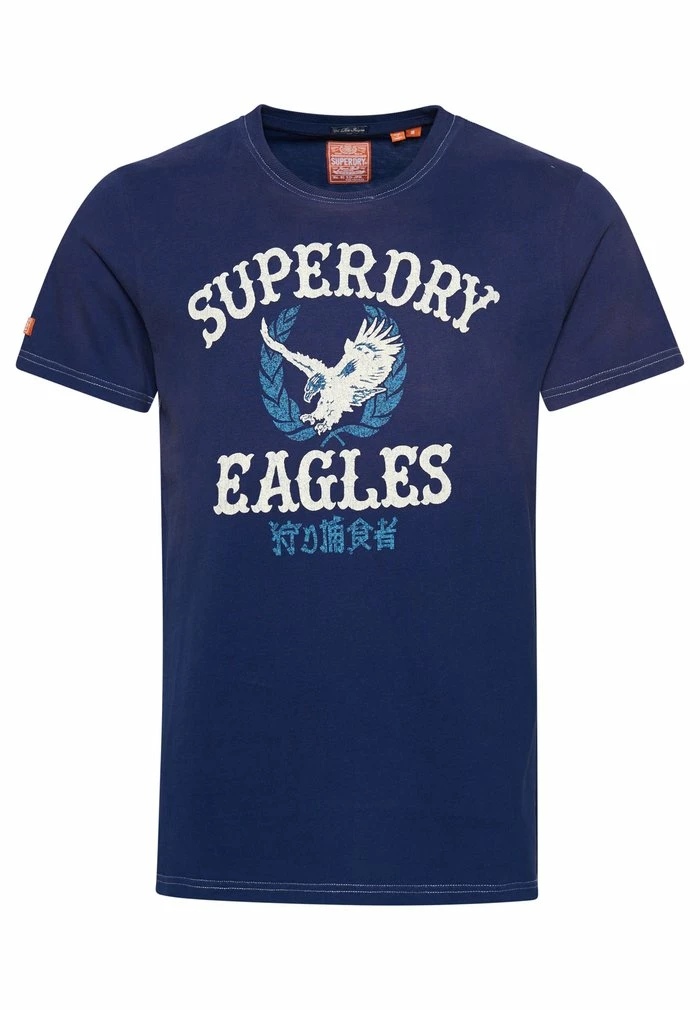 Superdry VINTAGE REWORK - Print T-shirt - Dark Navy New Royal 1 Superdry VINTAGE REWORK - Print T-shirt - Dark Navy New Royal