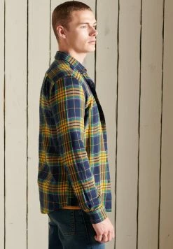 Superdry HERITAGE LUMBERJACK - Shirt - Tufnell Check Gold -Superdry Shop 5e102d7a699241519427733537a6ae7d