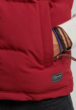 Superdry EVEREST - Waistcoat - Deep Red -Superdry Shop 5ea8e61369f44dc1b3a7078f70ff308d