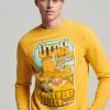 Superdry TRAVEL POSTCARD GRAPHIC - Sweatshirt - Utah Gold