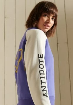 Superdry CROSSING LINES - Bomber Jacket - Regal Purple -Superdry Shop 5f1fa26d0c70409cb218c896971332e2