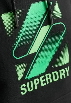 Superdry CODE HALFTONE - Hoodie - Black -Superdry Shop 5f21077bdae84794bbd342596450df51