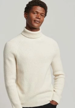 Superdry ALPACA CHUNKY ROLL NECK - Jumper - Nimbus Cloud