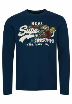 Superdry VINTAGE LOGO NARRATIVE - Long Sleeved Top - Blue Bottle -Superdry Shop 5f7436c6569449bea70fd9dba18d3b7a