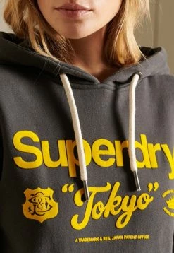 Superdry CROSSING LINES AMERICAN RINGER - Hoodie - Vintage Black -Superdry Shop 5f7cea97e3814070a6acad4dc016d067