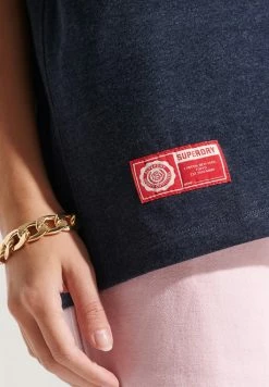 Superdry COLLEGE GRAPHIC - Print T-shirt - Deep Navy Marl -Superdry Shop 5fa30488461c478ca090783c0b38213d