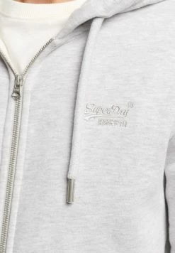 Superdry VINTAGE LOGO - Zip-up Sweatshirt - Glacier Grey Marl -Superdry Shop 5fbb78eeaf794f6996ee762101fda982