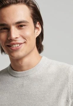 Superdry VINTAGE TEXTURED CREW - Jumper - Grey -Superdry Shop 5fc558d8e6544e11a14787865c18dbdb