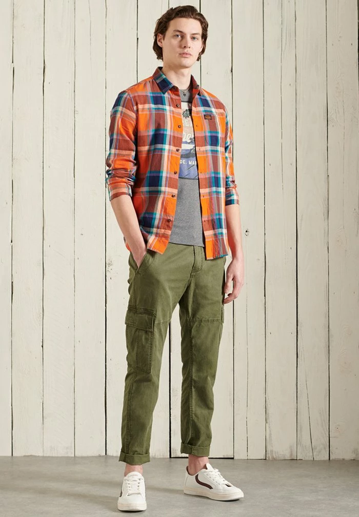 Superdry VINTAGE ITAGO - Print T-shirt - Dark Marl 1 Superdry VINTAGE ITAGO - Print T-shirt - Dark Marl