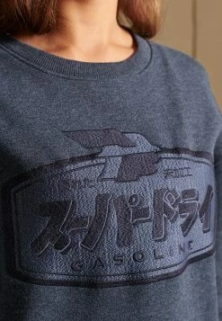 Superdry WORKWEAR CREW - Sweatshirt - Eclipse Navy Marl