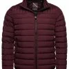 Superdry Down Jacket - Rich Deep Burgundy