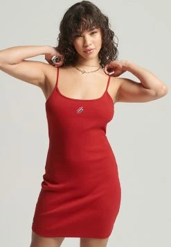 Superdry ESSENTIAL STRAPPY - Shift Dress - Risk Red