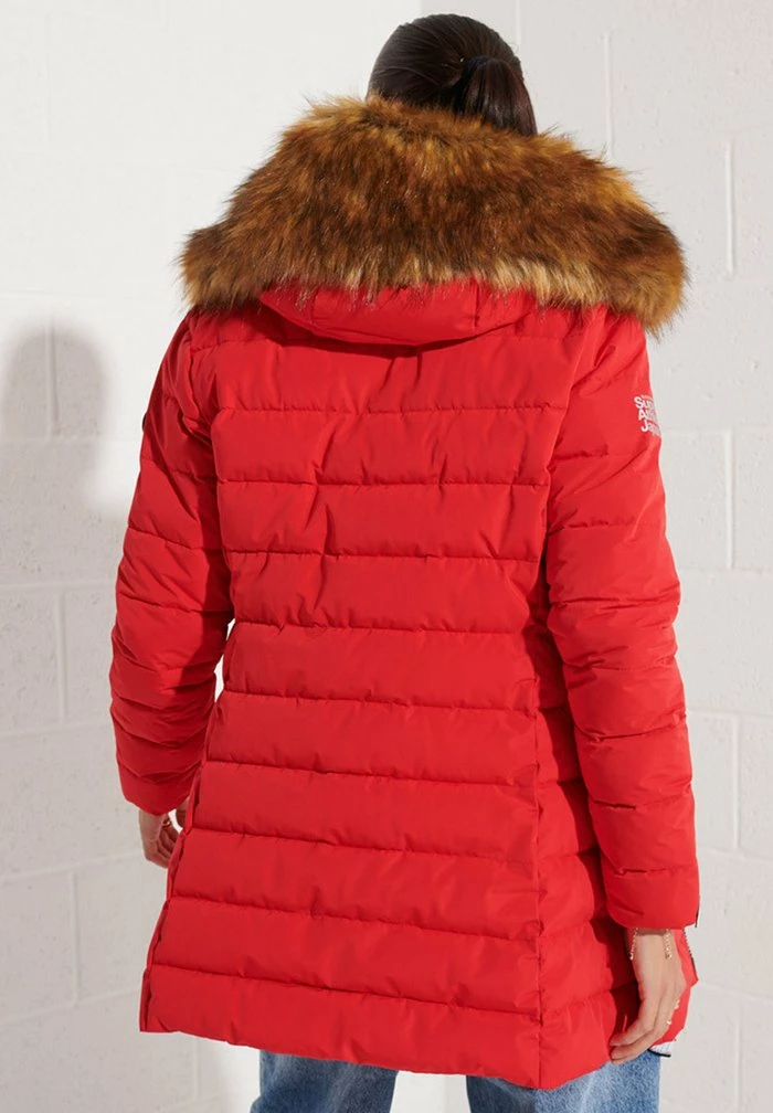 Superdry Winter Coat - High Risk Red 2 Superdry Winter Coat - High Risk Red - Image 2