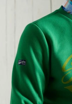 Superdry COLLEGIATE CREW NECK - Sweatshirt - Galvanised Green -Superdry Shop 60665d1649704946aa5178aba5871b3f