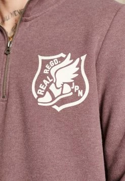 Superdry FIELD HALF ZIP - Sweatshirt - Rich Deep Burgundy Marl -Superdry Shop 6090ea88967b4fa0af1a06c678d51c43