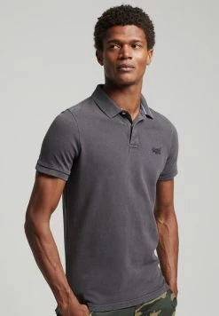 Superdry VINTAGE DESTROYED - Polo Shirt - Vintage Black